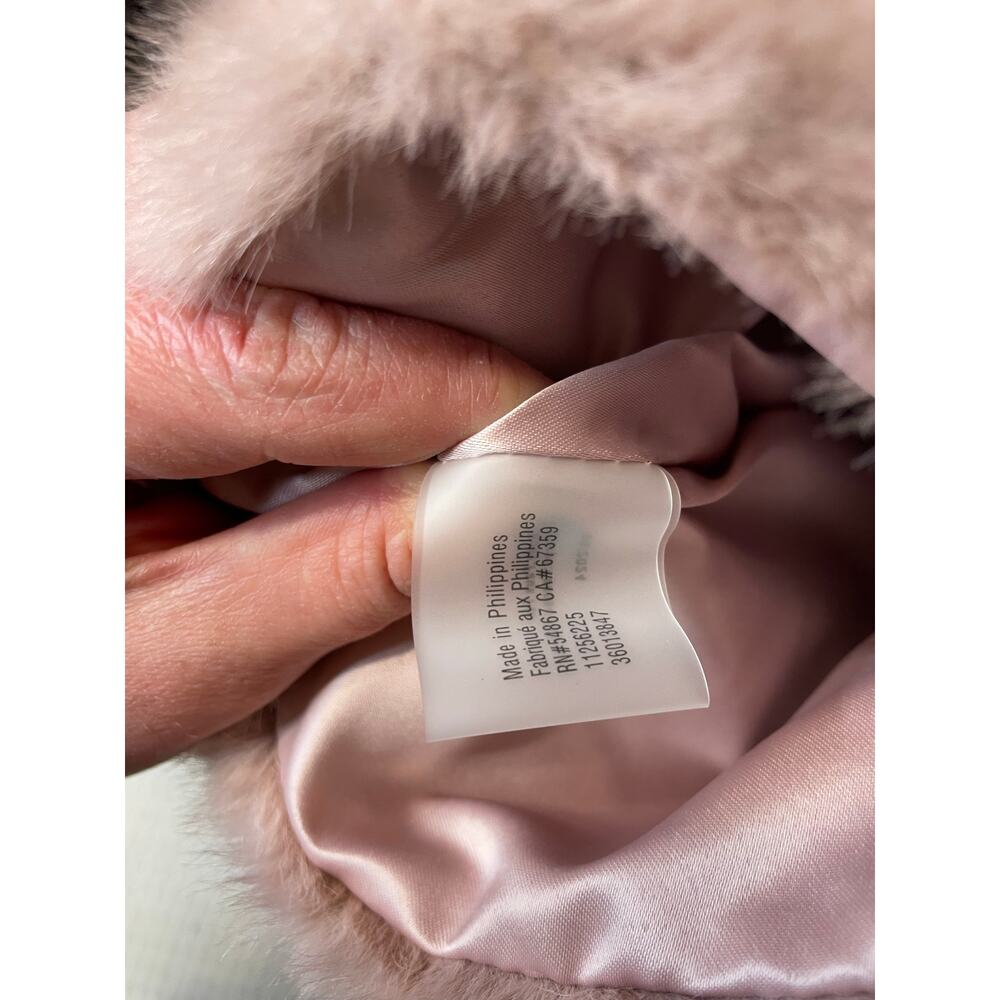 NWT Victorias Secret Blush Pink Fuzzy Pom Pom Christmas Holiday Stocking - Picture 8 of 9